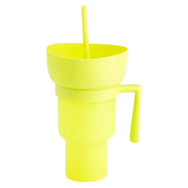 Multifunctional Snack Drinks Cup with Straw